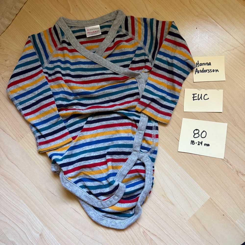 Hanna Andersson Rainbow Onesie Bodysuit - 80 - EUC